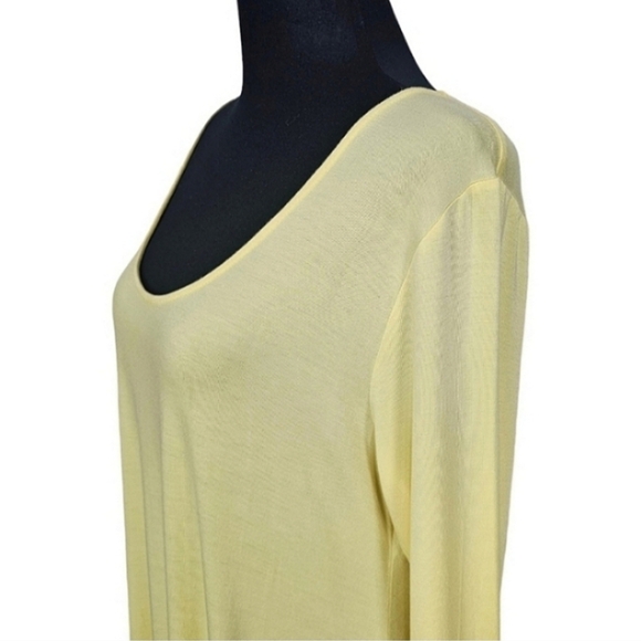 Soft Surroundings Petite Scoop Neck Blouse Sz Medium Viscose Long Sleeve Light - Picture 8 of 13